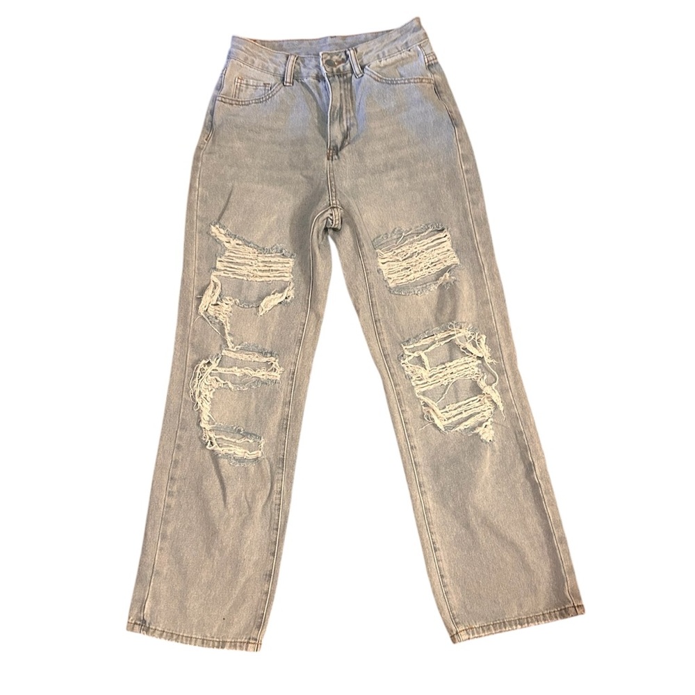SHEIN Light Blue Denim Baggy Jeans